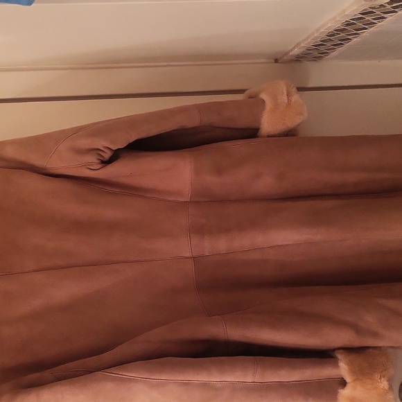Hilary Radley beigh suede and sherling knee length coat Never been worn. - Picture 3 of 4